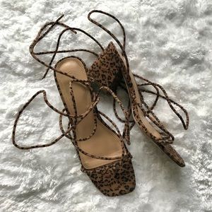 Cheetah Lace Up Heels